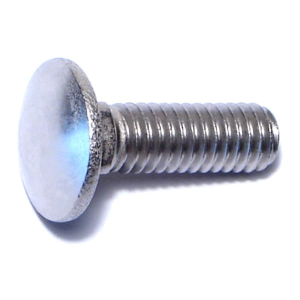 Midwest Fastener Carriage Bolt, Square Neck, 18 (Coarse), 1 in L, 18-8 Stainless Steel, 8 PK 65002 - main